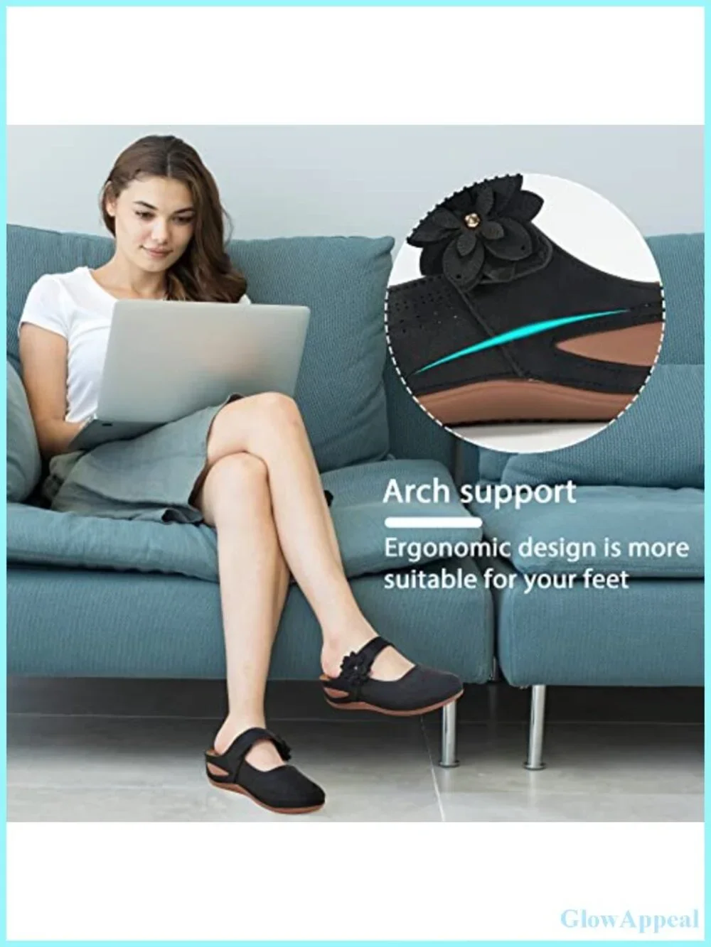 Women's Dressy Summer Mules Wedge Heel Slip On Closed Toe Sandals Adjustable